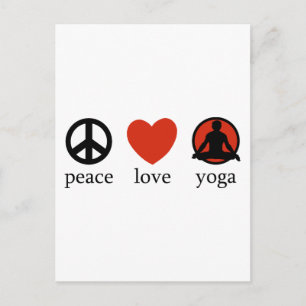 Peace Love Yoga Gift Briefkaart