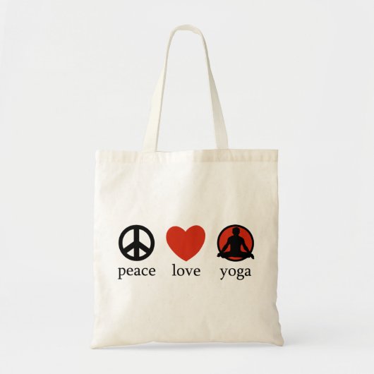 Peace Love Yoga Gift Tote Bag (Voorkant)
