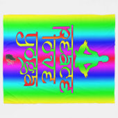 Peace Love Yoga Rainbow-intenties Fleece Deken (Voorkant (Horizontaal))