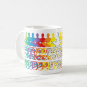 Peace Love Yoga Rainbow Intentions café Mug (Devant gauche)