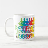Peace Love Yoga Rainbow Intentions café Mug (Gauche)
