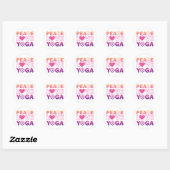 Peace Love Yoga Ronde Sticker (Vel)
