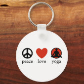 Peace Love Yoga Sleutelhanger (Voorkant)
