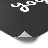 peace love yoga typographie poster gris et blanc (Coin)