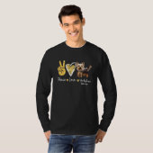 Peace Love Yorkshire Terrier Dog T-shirt (Voorkant volledig)