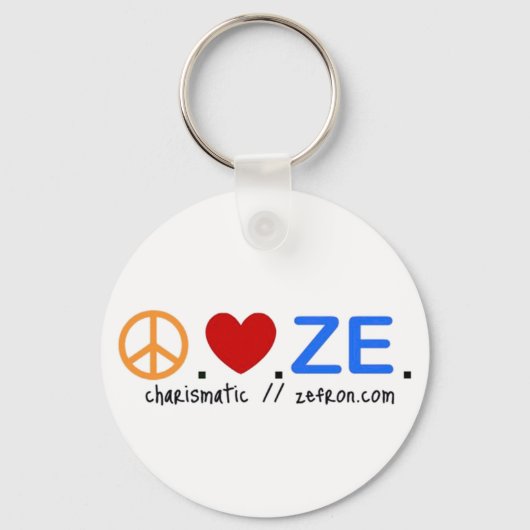 Peace.Love.ZE. Button Sleutelhanger (Voorkant)