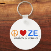 Peace.Love.ZE. Button Sleutelhanger (Voorkant)