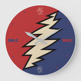 Peace lovign acrylic wall clock grote klok