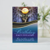 Peace Lunaire Magie Anniversaire Fête Invitation (Debout devant)
