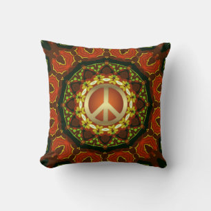 Peace Mandala Boho Batik Cushion / Coussin