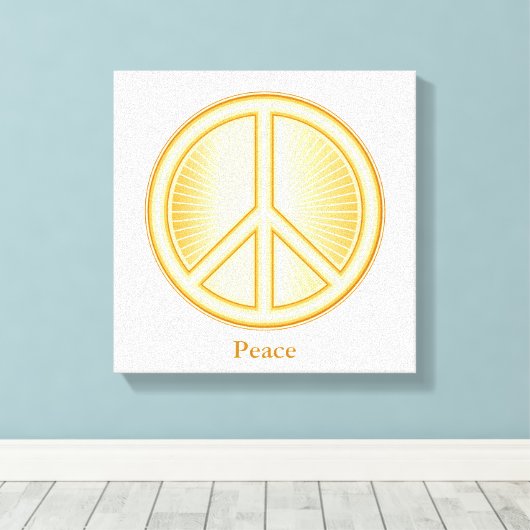 Peace Mandala Canvas Art (Insitu (Houten vloer))