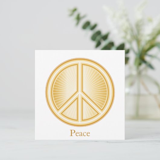 Peace Mandala Invitation/Faire-part Carte Plat (Debout devant)