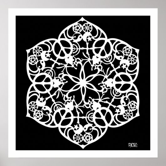 Peace Mandala Poster (Voorkant)