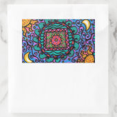 Peace Mandala Rechthoekige Sticker (Tas)