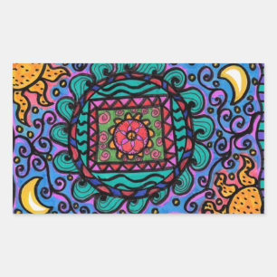 Peace Mandala Rechthoekige Sticker