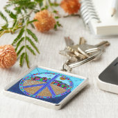 Peace Mandala Sleutelhanger (Zijkant)