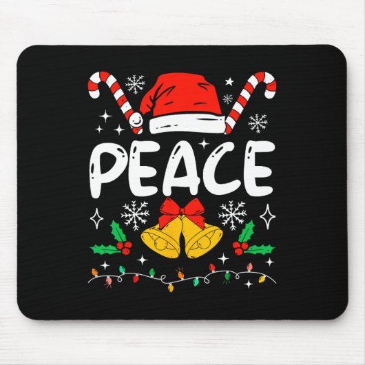 Peace Matching I Come In Peace Couples Santa Hat C Muismat (Voorkant)