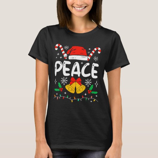 Peace Matching I Come In Peace Couples Santa Hat C T-shirt (Voorkant)