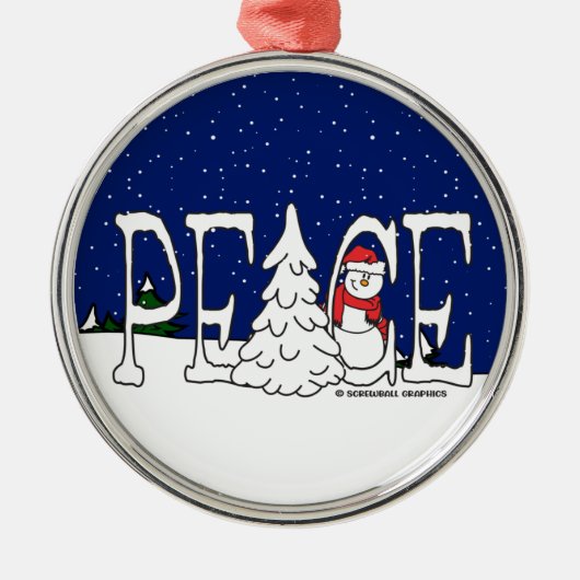 Peace Metalen Ornament (Voorkant)