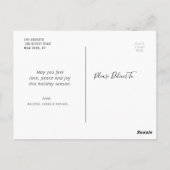 PEACE moderne letters kerst Briefkaart (Achterkant)