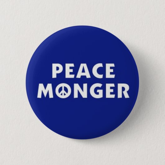 PEACE MONGER RONDE BUTTON 5,7 CM (Voorkant)