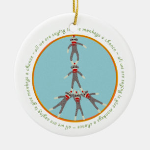 Peace Monkeys Ornament