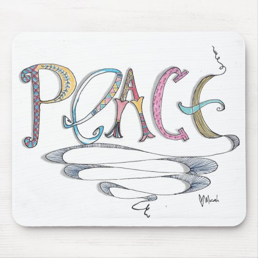 Peace Mousepad Muismat (Voorkant)