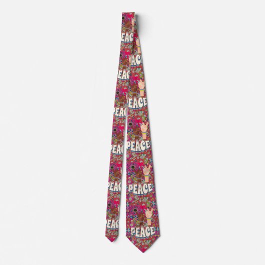 Peace Necktie Stropdas (Achterkant)