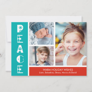 Peace Nordic Folk Art Photo Carte de vacances
