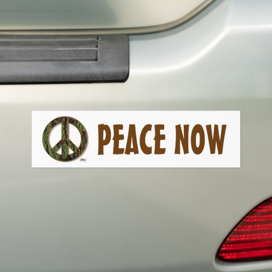 Peace Now Bumpersticker (Op auto)
