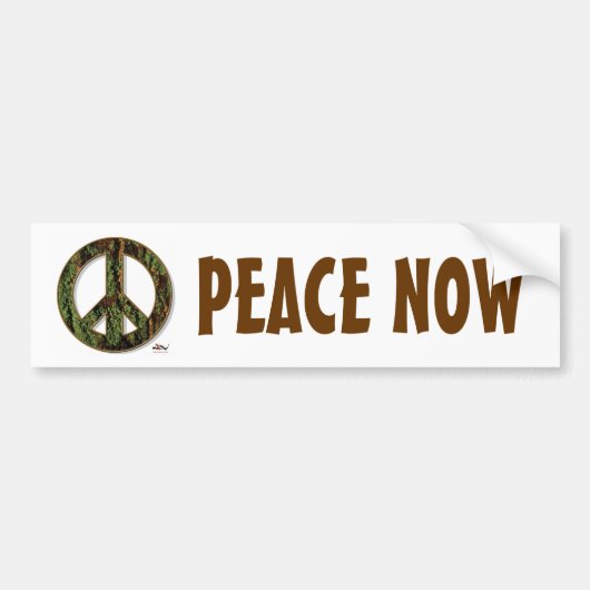 Peace Now Bumpersticker (Voorkant)
