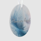 Peace of Earth White Feather Ornament (voorkant)
