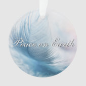 Peace of Earth White Feather Ornament (voorkant)