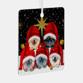 PEACE ON EARTH 5 chows ornement métallique (Avant droite)