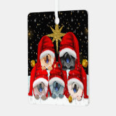 PEACE ON EARTH 5 chows ornement métallique (Avant gauche)