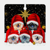 PEACE ON EARTH 5 chows ornement métallique (Verso)