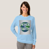 Peace On Earth Blue T-Shirt (Devant entier)