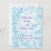 Peace on Earth Blue Violet Personalized Holiday C Kaart (Achterkant)
