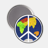 Peace on Earth Button Magnet Magneet (Voorkant / Achterkant)