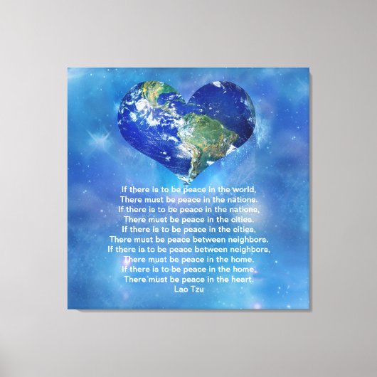 Peace on Earth Canvas Afdruk (Voorkant)