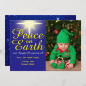 Peace on Earth Carte photo de vacances (Devant / Derrière)