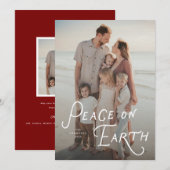 Peace on Earth Carte photo de vacances (Devant / Derrière)