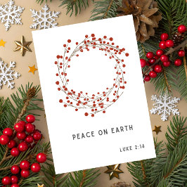 Peace on Earth Christmas Folded Holiday Card Feestdagen Kaart