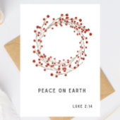 Peace on Earth Christmas Folded Holiday Card Feestdagen Kaart
