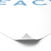 Peace on earth dove blauw esthetisch Christelijk Perfect Poster (Hoek)