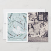 Peace on Earth Dove Carte bleue photo de Noël (Devant)