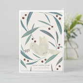 Peace on Earth Dove Cream Silver Foil Carte de vac (Debout devant)