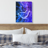 "Peace on Earth" dove ijspatronen canvas (Insitu (Slaapkamer))