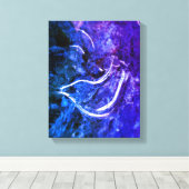 "Peace on Earth" dove ijspatronen canvas Afdruk (Insitu (Houten vloer))