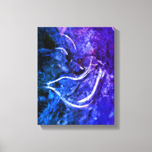 "Peace on Earth" dove ijspatronen canvas Afdruk